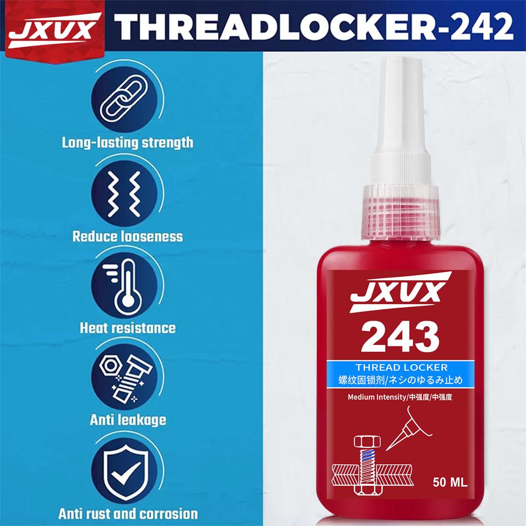 243 Blue Threadlocker Adhesive (Equivalent to Loctite) Anti-vibration and Anti-loosening Adhesive For Metal Threaded Assemblies High Temperature and