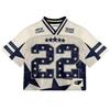 Футболка Y2K American Harajuku Hip Hop Fashion Football Jersey Streetwear Vintage Casual Breathable Splicing Free Short Sleeve