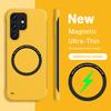 Тонкий безрамочный чехол для телефона Samsung Galaxy S22 Ultra Plus S22Ultra S22Plus S22+ 5G Жесткий ПК Магнитный Беспроводная зарядка Задняя крышка