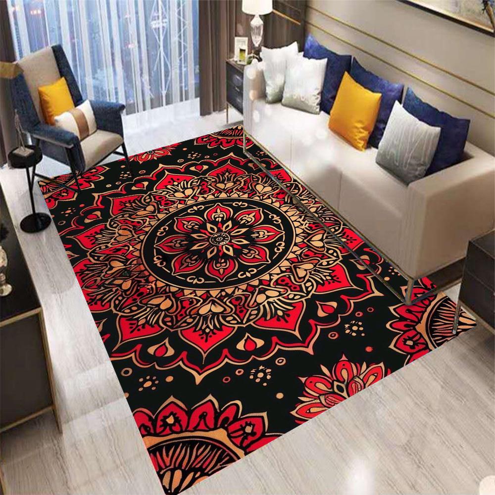 Ковер в стиле ретро-бохо с цветами, ковер для гостиной, дивана, спальни, кухни, придверный коврик, нескользящий, роскошный декор для дома