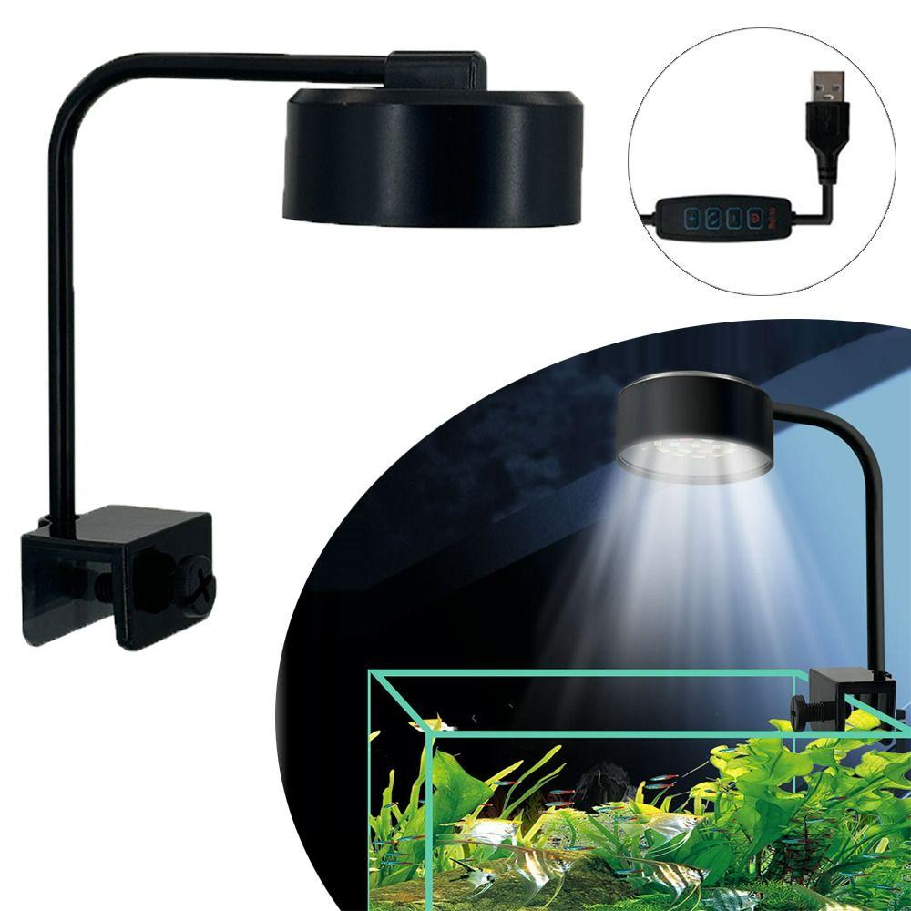 90 Degree Bend Fish Tank Clip Lamp 3 Modes Of Light Color Algae Lamp  Water Grass Growth