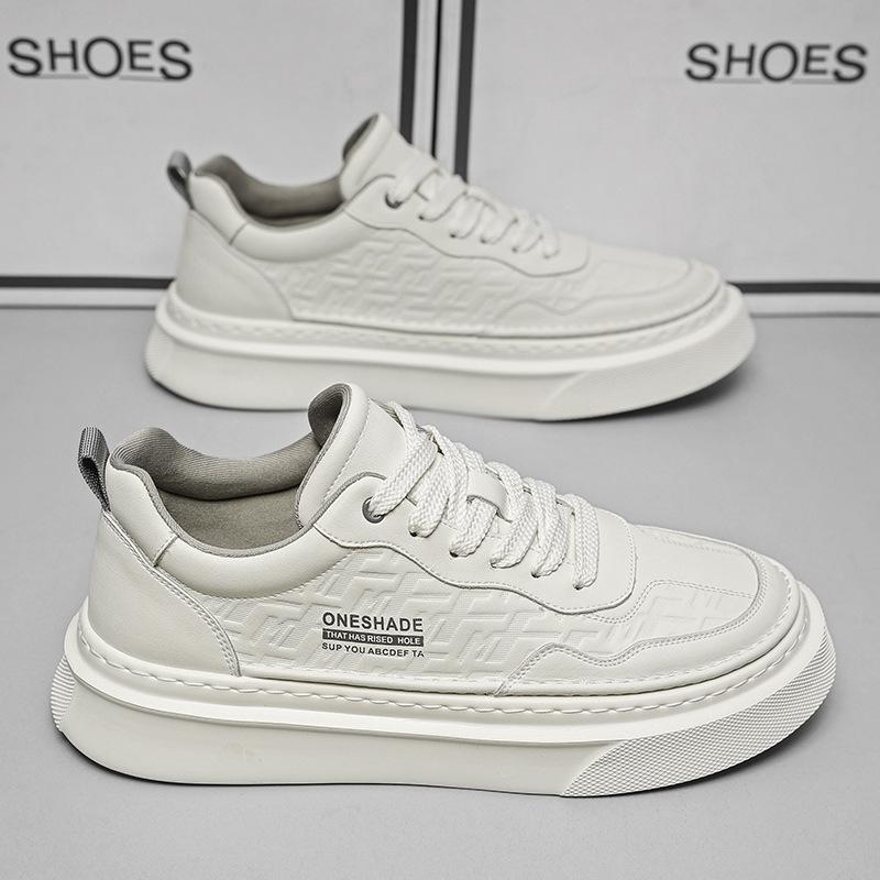 Summer New Little White Shoes Men's Casual Shoes Platform Trend Versatile Comfortable Sports Trendy Shoes Men's Board Shoes