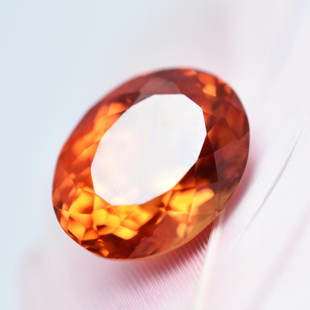 Extremely Rare 7.85 Ct Natural Orange Sapphire Oval Cut Loose Gemstone