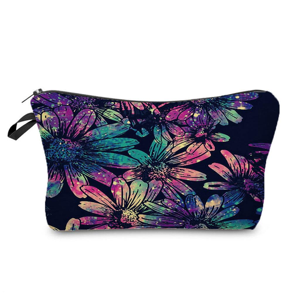 Женская косметичка с принтом кошки, органайзер для туалетных принадлежностей, дорожный чехол для хранения 6689