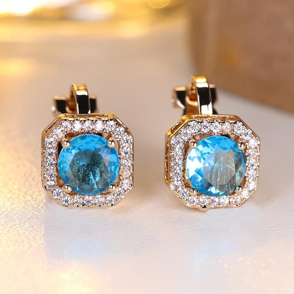 1 пара круглых циркониевых клипс для ушей для женщин и девочек, модные золотые квадратные непроколотые клипсы для ушей