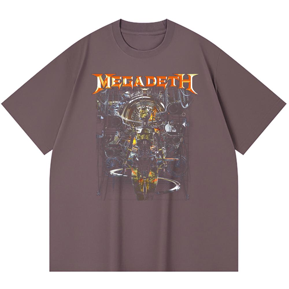 Хлопковая футболка плотностью 230 г/м² 100% Хлопок Heavy Metal Футболка с принтом рок-группы Популярная музыка Унисекс Тяжелая хлопковая футболка