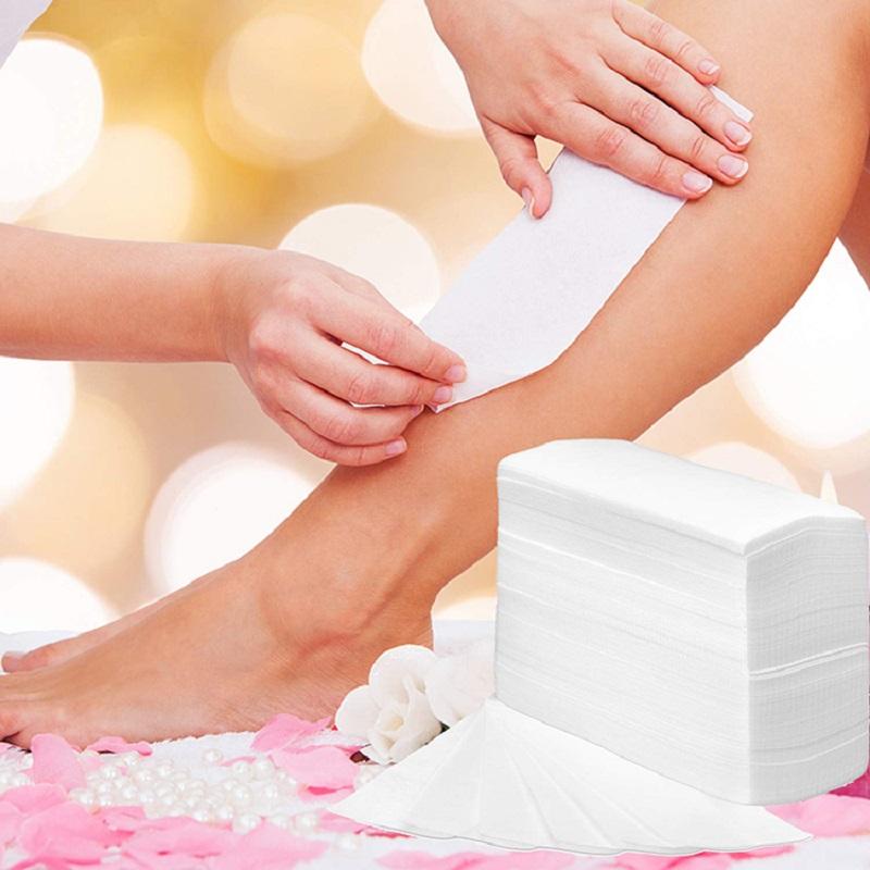 100 шт. восковая бумага для удаления волос для женщин и мужчин нетканая восковая полоска в рулоне высококачественной восковой бумаги для тела, ног, рук, губ, эпилятор для удаления волос