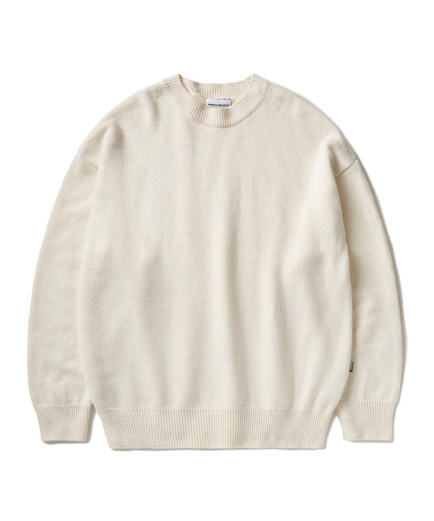 MINIMALPROJECT Wool Embroidered Round Knit Mnt103 [Ivory]