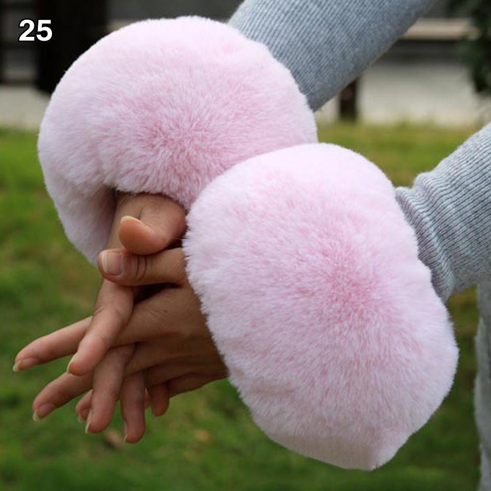 Аксессуары для одежды Теплый напульсник Эластичный ветрозащитный нарукавник на запястье Искусственный мех Дамский плюшевый манжет