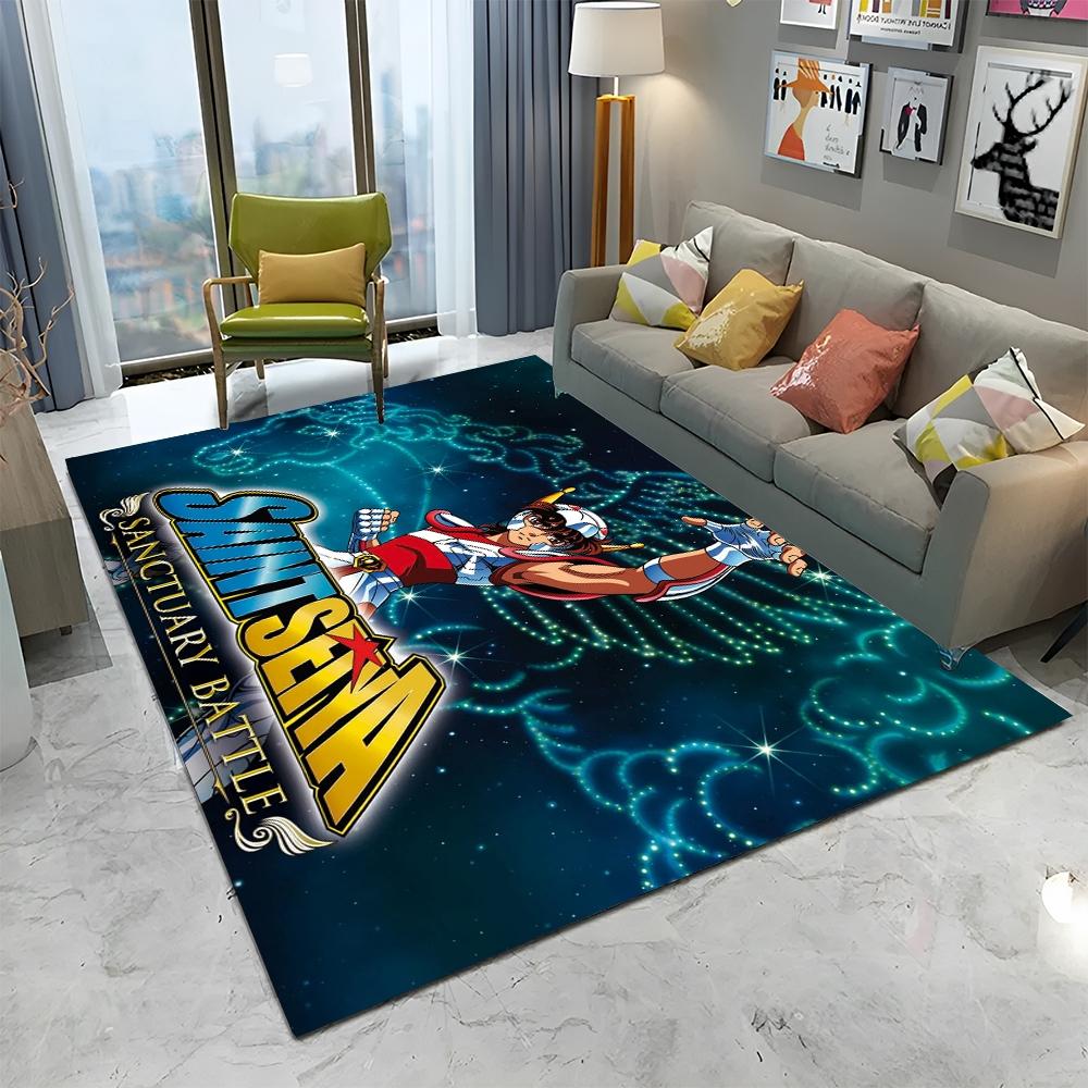 Ретро Saint Seiya ковер с рисунком аниме для дома, гостиной, спальни, дивана, коврика, декор, детский игровой коврик, нескользящий напольный коврик
