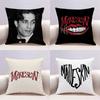 MManeskin DDamiano David  Doublesided print Pillow Case Pattern Printed Pillowcase For Living Room Sofa Cushion Cover