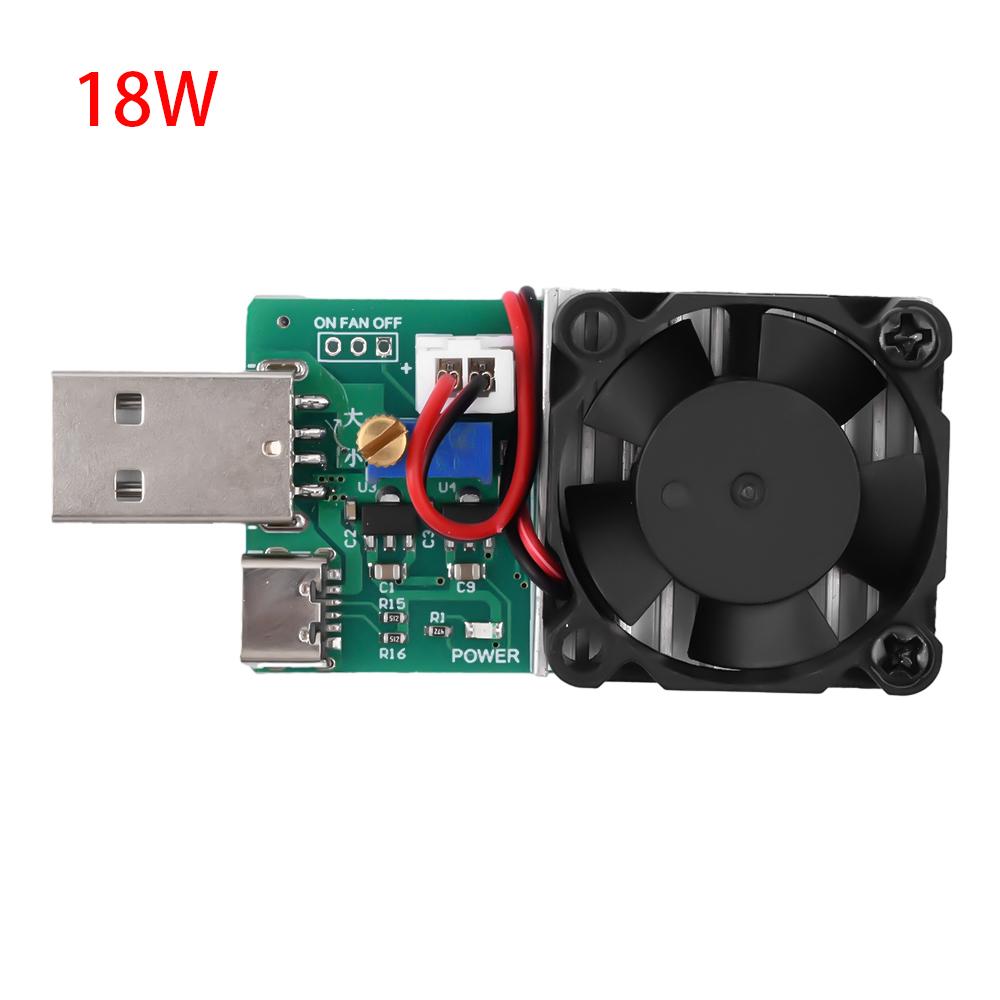 18 Вт 11,1 В Электронный резистор тестовой нагрузки USB-интерфейс Тестер емкости разряда аккумулятора с вентилятором Регулируемый модуль тока Инструмент