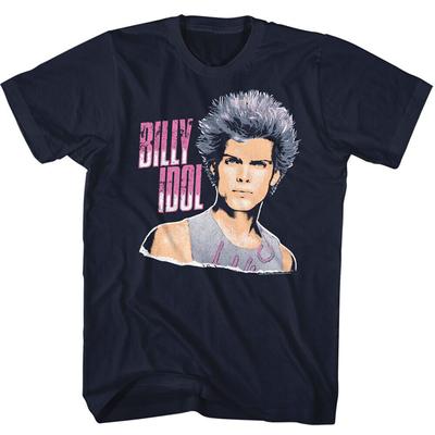 Billy Idol Idol Soft Clouds Темно-синяя футболка унисекс