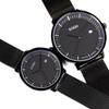 Soue Pair Watch A Basics Pair Watch Pair Couple 38mm X 30mm Stainless Steel Mesh Band Black Black Dial [SOUE] Women's Men's