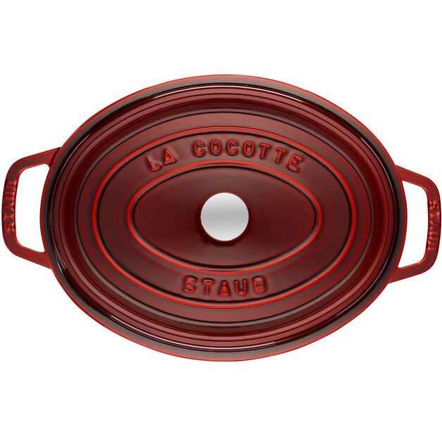 Кокотница Zwilling Staub овальная 35,3x29см гренадин 4,2л (40509-364-0)