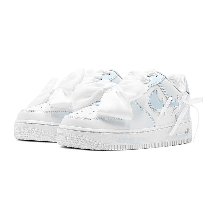 Nike Air Force 1 Air Force 1, Белый, Бант-лента Низкие кеды для скейтборда GS Синий Белый DH2920-111(TeamS-S-BOX)