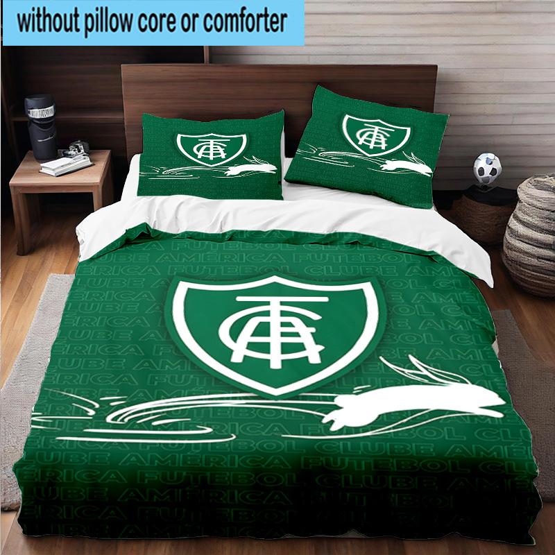3pcs Green Shield Emblem Design Printed Bedding Set Duvet Cover Closure Includes 1 Duvet Cover & 2 Pillowcases Bedding Sets Home Decor Gifts