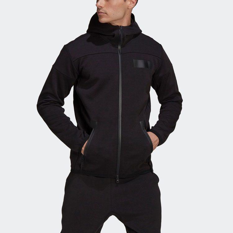adidas Куртки Мужские Черные С Капюшоном Средней Прочности Рабочая Одежда H31037