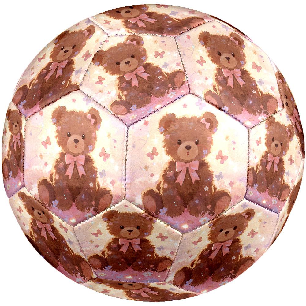 1pc Teddy Bear Fantasy Theme Soccer Ball Football, Size 5, Lightweight PVC, Outdoor Training Soccer Ball,Gift c6540