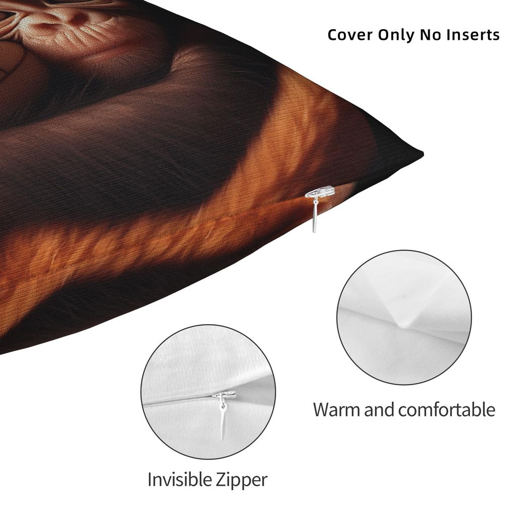 Punch Monkey Sticker Funny And Trendy Cartoon Monkey Pillow Case Morden Pillow Cover Soft Pillowcases For Chair Sofa Home Decor