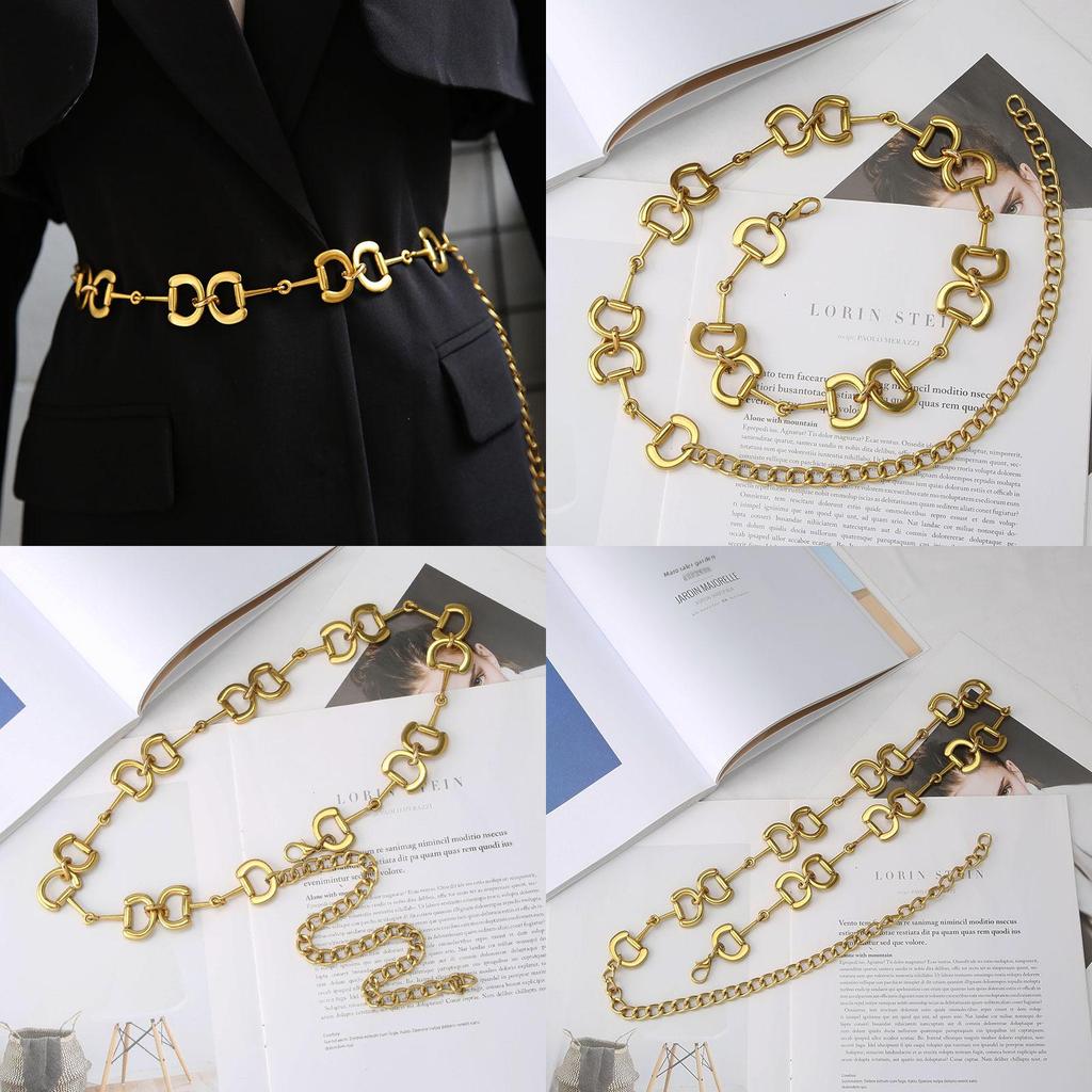 Metal Waist Chain For Women Alloy Buckle Decorative Belt Accessory For Summer And Winter Attire