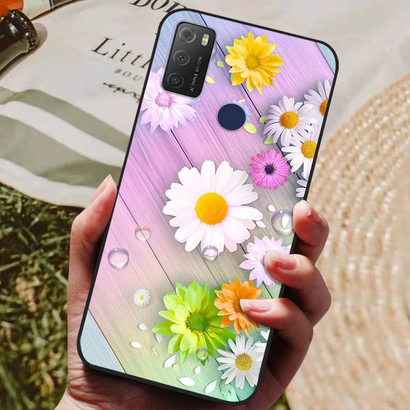 For TCL 20E Case 6125F Wolf Lion TPU Soft Black Silicone Covers for TCL 20Y Case TCL20E 20 E Protective Bumper Funda for TCL20E