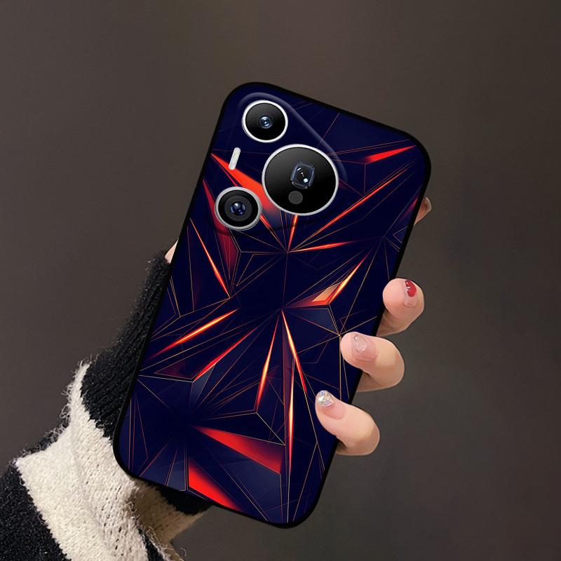 Чехол для Huawei Pura 70 Черный Матовый Милый Мягкий Силиконовый ТПУ Чехлы для Pura70 Pro Pura 70 Pro+ Плюс Ультра Чехол Защитный Fundas
