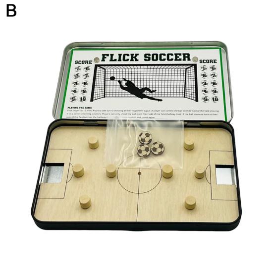 Travel Wooden Board Game Baseball Rugby Flick Soccer Knuckle Dice Game Multi-Players Interactive Desk