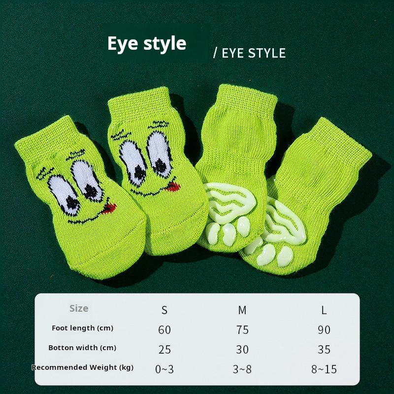 Нескользящие носки, вязаные защитные пинетки для маленьких кошачьих лап, зимние носки для собак, аксессуары для домашних животных, толстые теплые носки, 4 шт./комплект, аксессуары