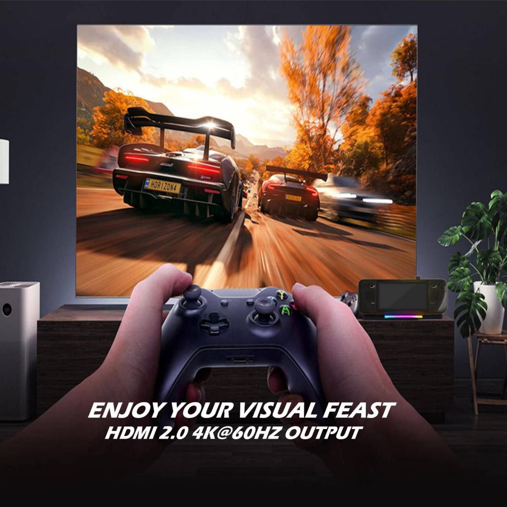 Док-станция Steam 5-в-1 для зарядки Valve Steam Deck с выходом HDMI TV 4K@60 Гц