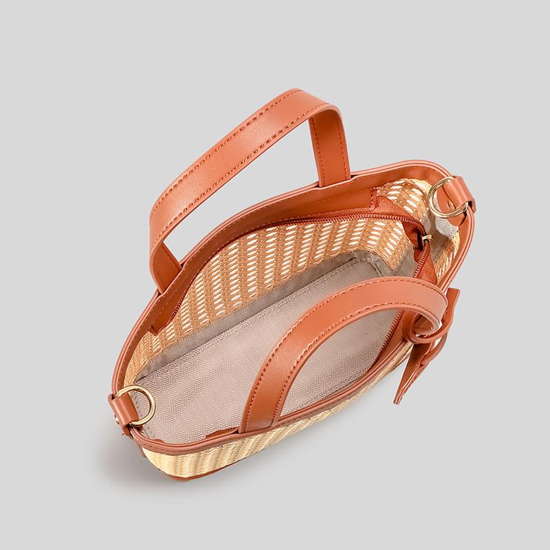 2025 Luxury Designer Women's Straw Beach Bag Ladies Woven Grass Handbags Summer Totes New Fashion Crossbody Shoulder Bag