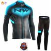 Fleece-lined Winter Cycling Bib Set Long Sleeve Thermal Jersey Road Mountain Bikes
