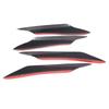 4Pcs Universal Front Bumper Spoiler Lip Splitter Fin Carbon Fiber Style Car Exterior Body Kits