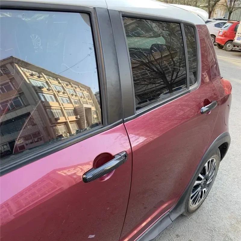 For Suzuki Splash Celerio Ciaz New Chrome Carbon Fiber Car Door Handle Cover Trim Sticker Car Accessories