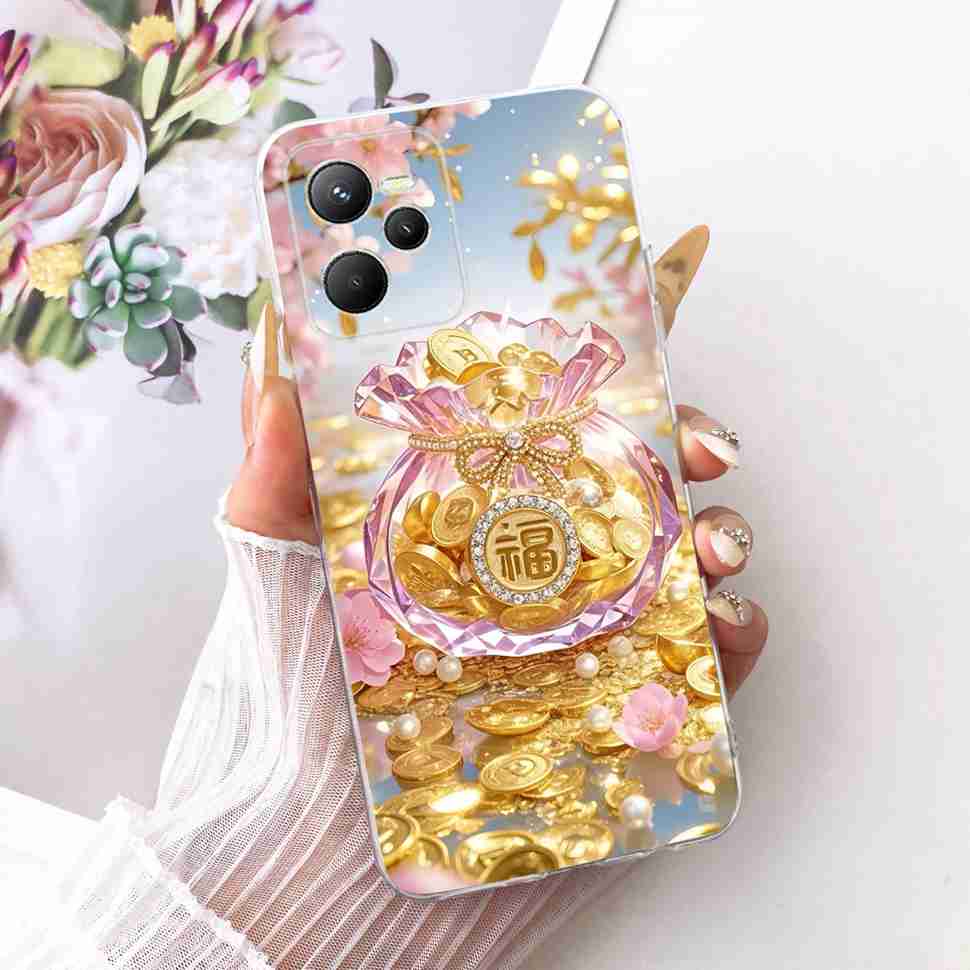 Для Realme C 35 C35 Чехол 2022 Золотой Дракон Чехол Мягкий Силикон Fundas Для Realme Narzo 50A Prime RealmeC35 Чехол для Телефона Сумки