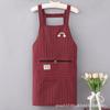 Women's Pure Cotton Fashion Apron - Breathable, Oil-Proof, and Dirt-Resistant Kitchen Wear