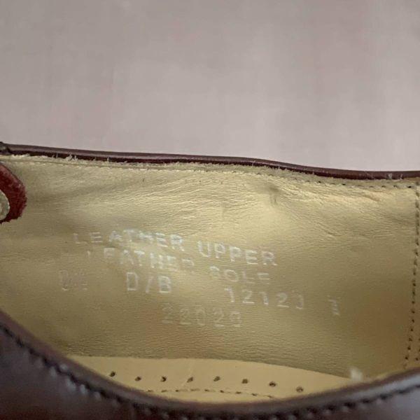 Винтажные туфли Bostonian 80-х 90-х годов, размер 9.5D B 27.0 27.5 см, полуброги, кожаные, темно-коричневые(ИСПОЛЬЗОВАЛ)