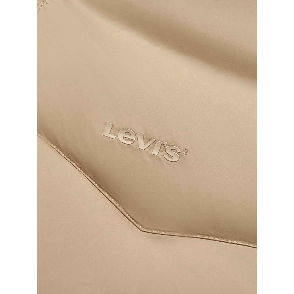 Levis Зимняя Теплая FW25 Зимняя Теплая Серия Съемный Капюшон Молния Подол Кулиска Логотип на Левой Груди Повседневная Двойной Карман Пуховик Мужская Куртка 004ZD-0000