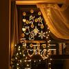 Seasonal Window LED Light Battery Operated Hanging Lamp for Christmas Home Decoration Stylish Holiday Window Adorment