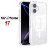 Clear Magnetic Case for IPhone 17/17Air/17Pro/17 Pro Max Crystal Wireless Charging Shell for Magsafe Cover Cases for iPhone17