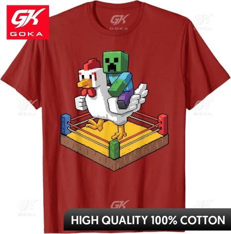 Chicken Zombie Video Gaming Tops for Kids Gamers Pixel Chicken Cooked Game Controller Graphic Tshirt Sons Nephew Birthday Gift