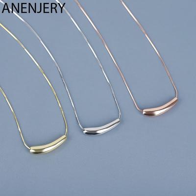 Маленькое ожерелье из змеиной цепи с изгибом баклажана для женщин, ожерелье с подвеской на ключицу, S-N637