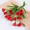 15 головок искусственных гвоздик Цветок гвоздики с эффектом реального прикосновения со стеблем для флористических композиций DIY Свадебный букет Центральный элемент для стола дома