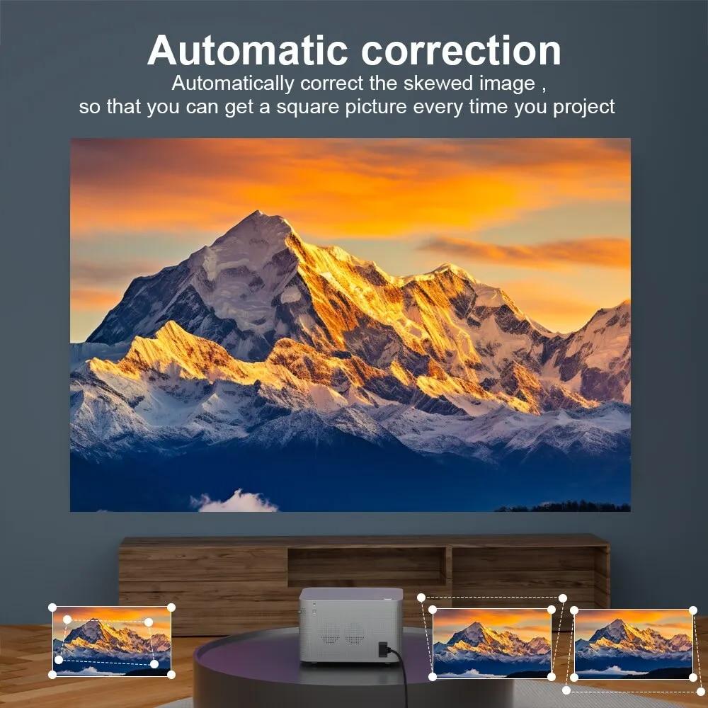 New Projector Hy350 Android 11 Real 4K 1920*1080P Wifi6 580ANSI Allwinner H713 32G Voice Control BT5.0 Home Cinema Projetor