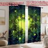 2D flat printing 2pcs Curtains Cute Turtles Glowing Hearts Digital Printed Polyester Drapes Birthday Party for Indoor