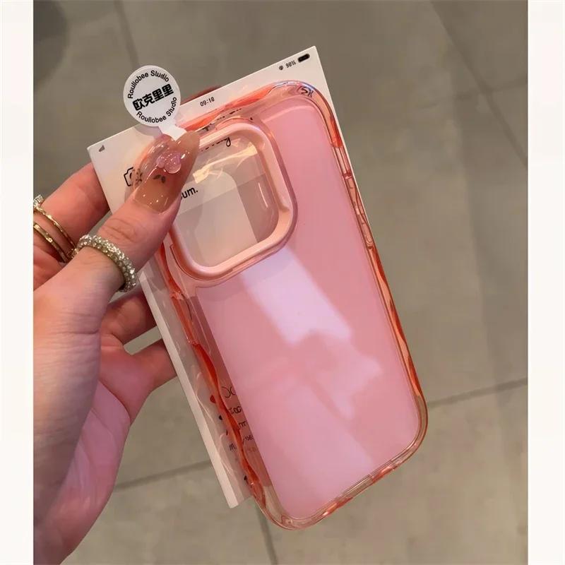 Роскошный противоударный чехол-желе для iPhone 17 Pro 16 15 14 13 12 11 Pro Max Мягкий бампер в контрастных цветах Броня Эстетичная крышка для телефона