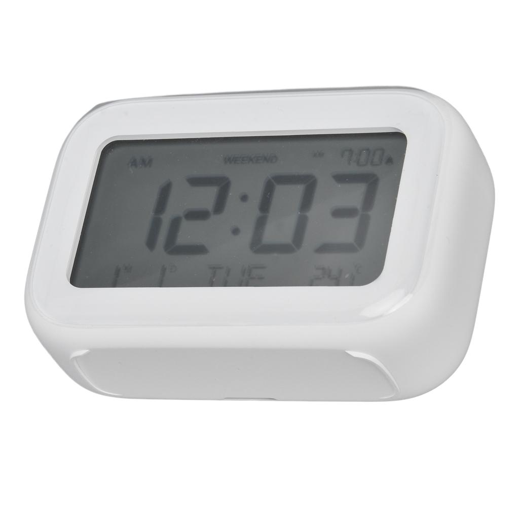 Mini Digital Alarm Clock with LCD Screen Snooze Function 12H 24H Formats for Bedroom Travel Office