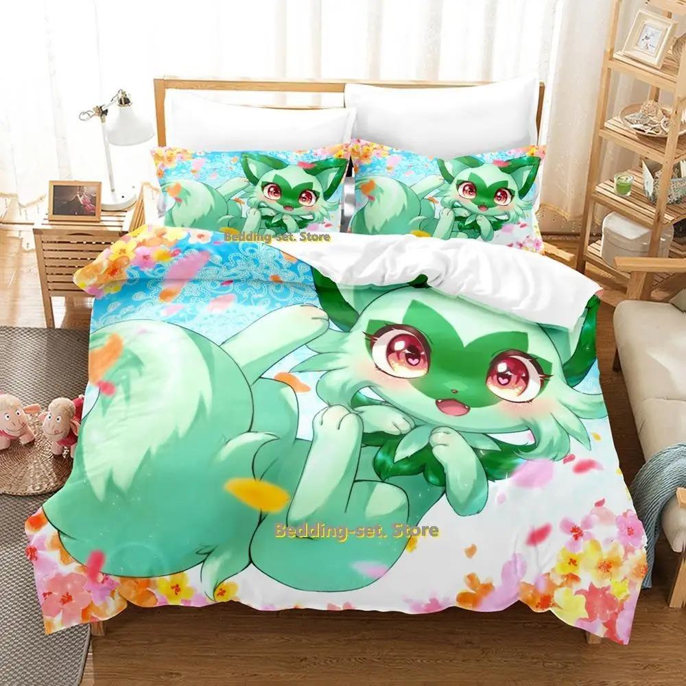 Новый комплект постельного белья Kawaii Iono Single Twin Full Queen King Size Bed Set Adult Kid Bedroom Duvetcover Sets Anime Parure de lit Bed