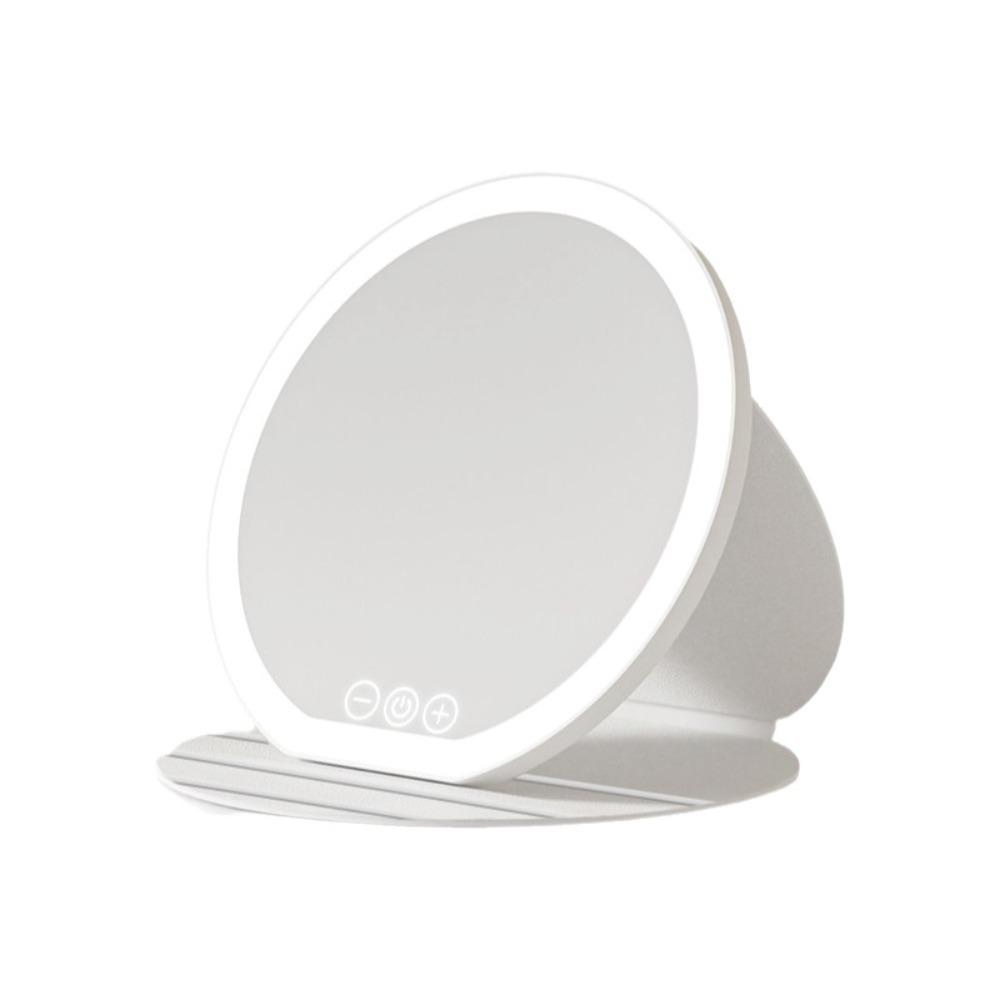 3 Color LED LED Makeup Mirror Round Mirror Portable Vanity Mirror  Office Use