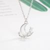Temperament Star Moon Shell Small Pendant Necklace Korean Version Moon Clavicle Chain